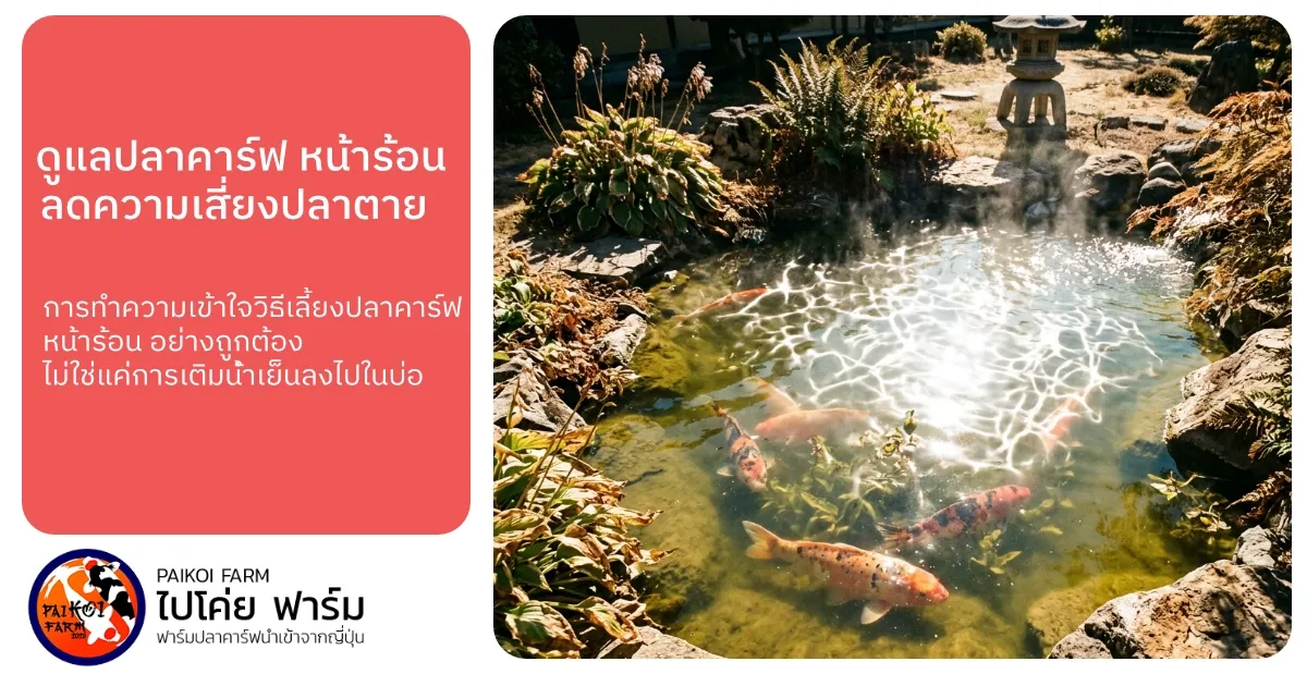 ร้อนนี้ปลาต้องรอด! รวมเคล็ดลับดูแลปลาคาร์ฟในวันที่แดดแรง