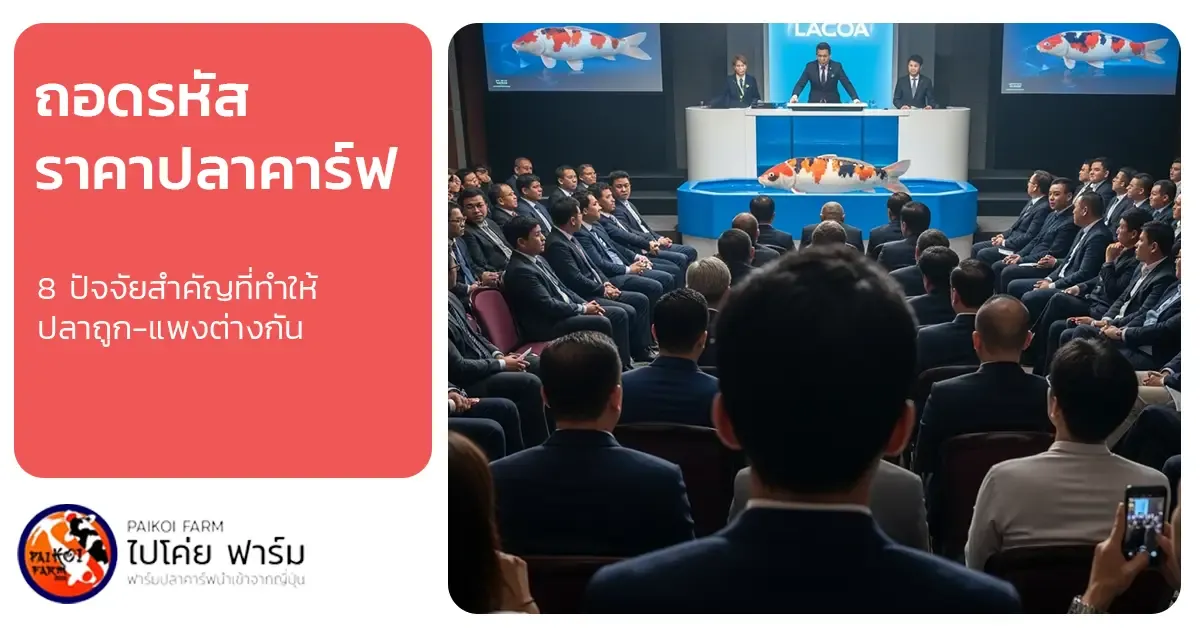 ถอดรหัสราคาปลาคาร์ฟ: 8 ปัจจัยสำคัญที่ทำให้ปลาถูก-แพงต่างกัน